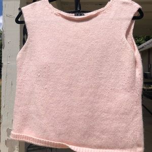 Baby Pink Vintage Cropped Sweater Vest 🌸